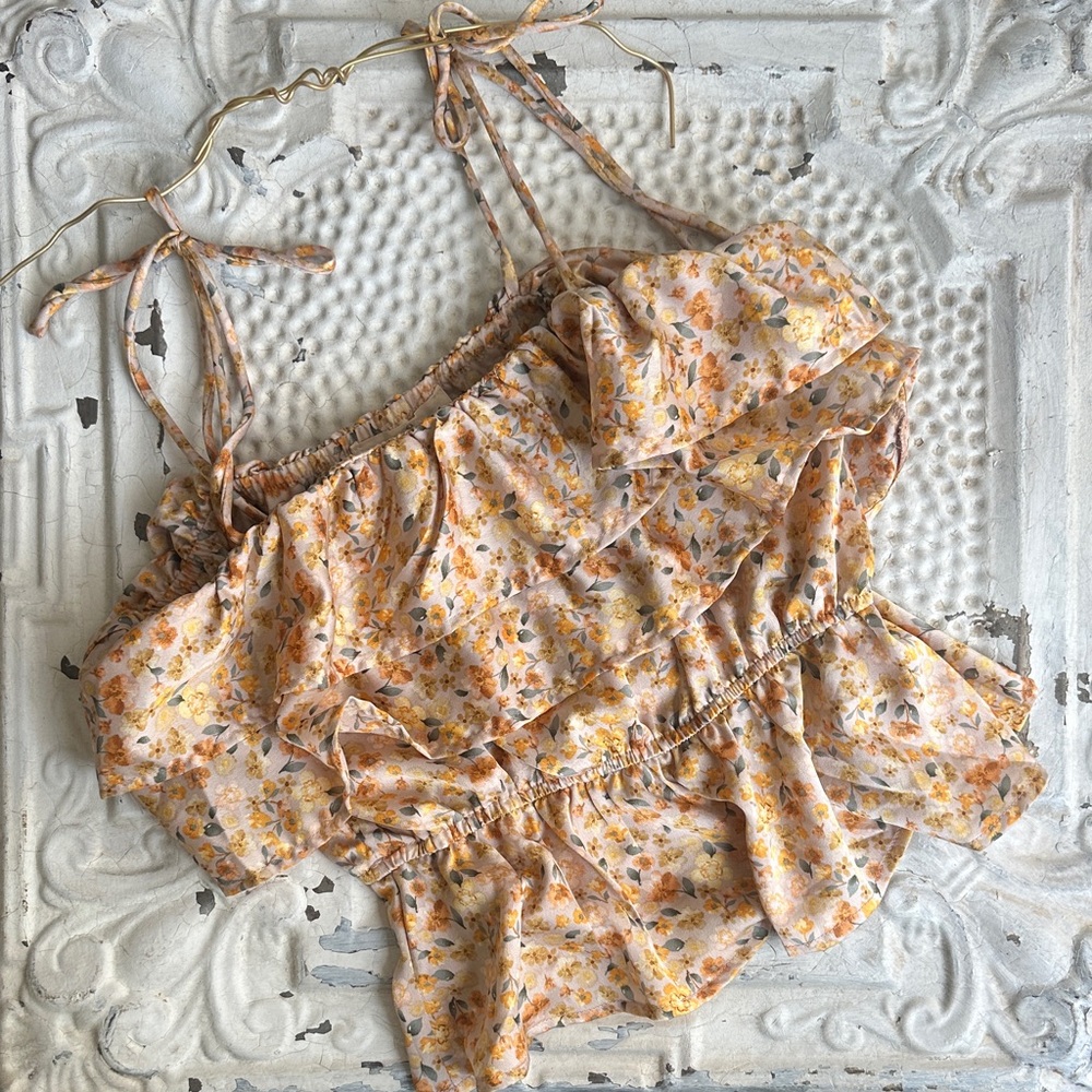Floral Ruffle Tiered Cami - Picture 4 of 6